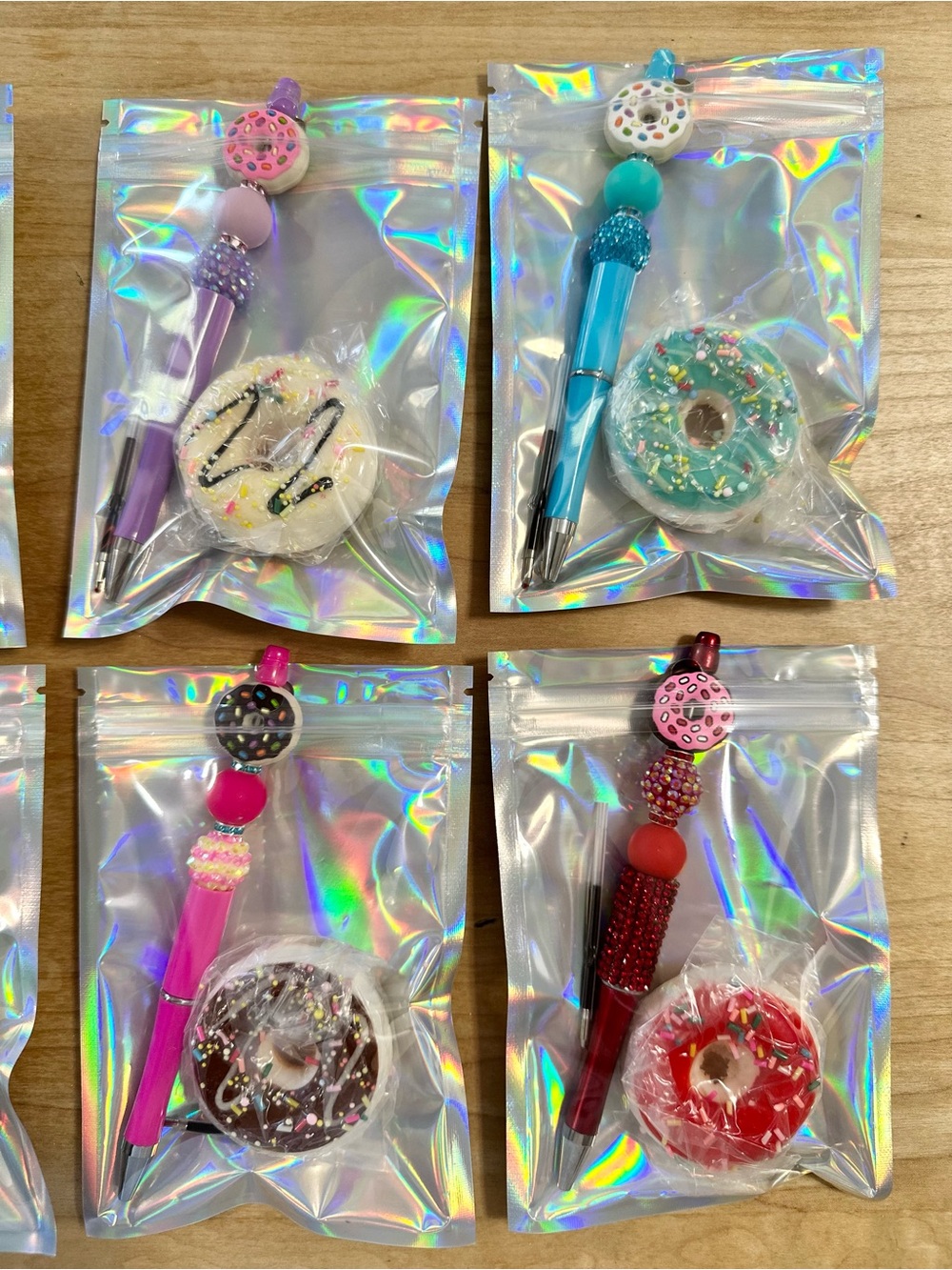 Beaded Donut Pen Gift Set - Assorted Pastel & Bright Colors